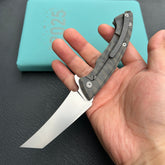 KB Knives KB153B Anteater Frame Lock Pocket Folding Knife Flame Ti Handle 3.43'' Sandblast M390
